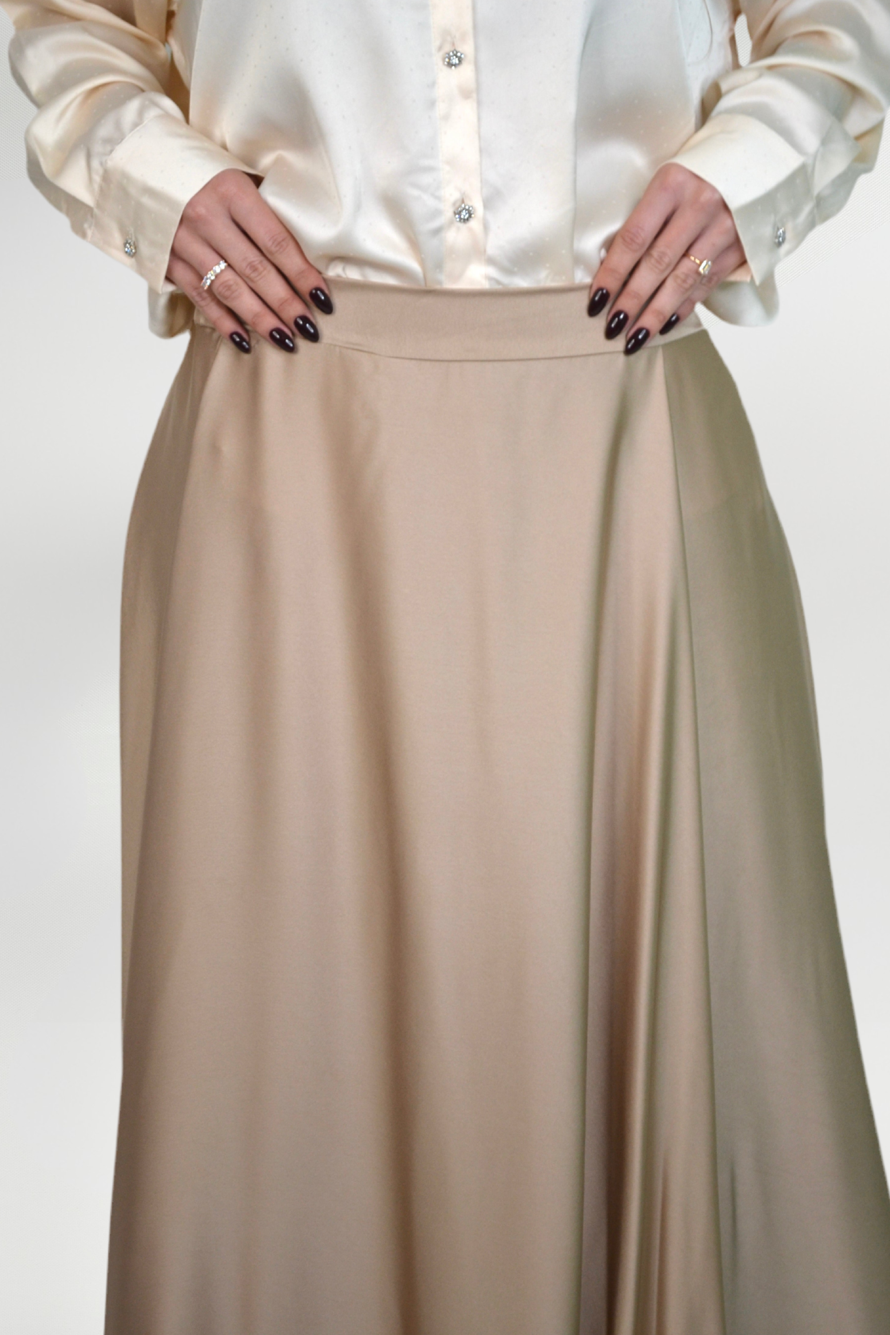 Maly Satin Maxi Skirt