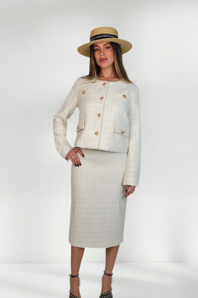 Emma Tweed Suit Set Skirt & Jacket