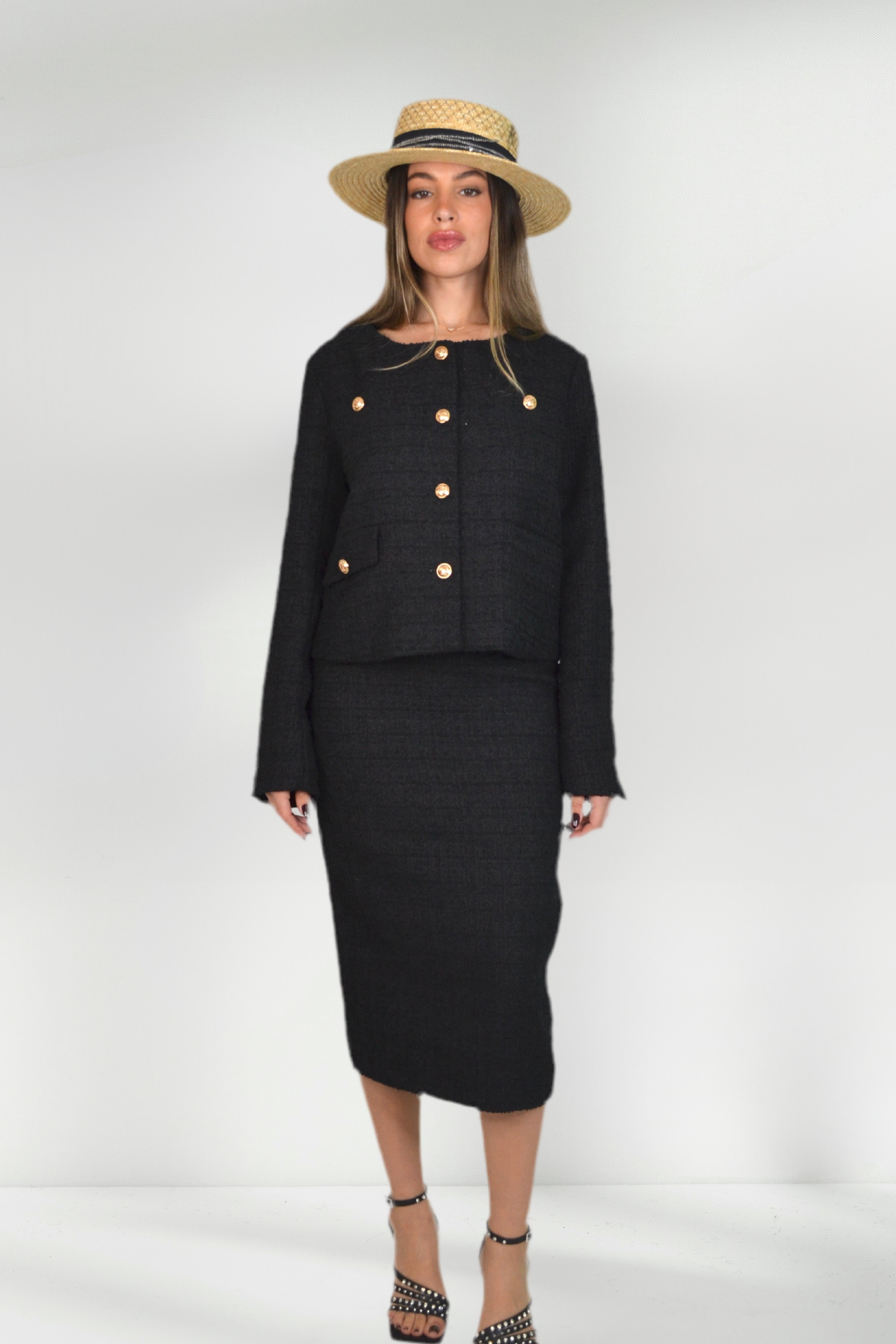 Emma Tweed Suit Set Skirt & Jacket