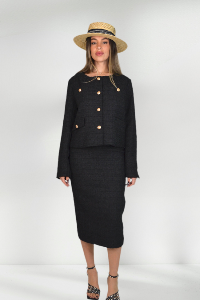 Emma Tweed Suit Set Skirt & Jacket