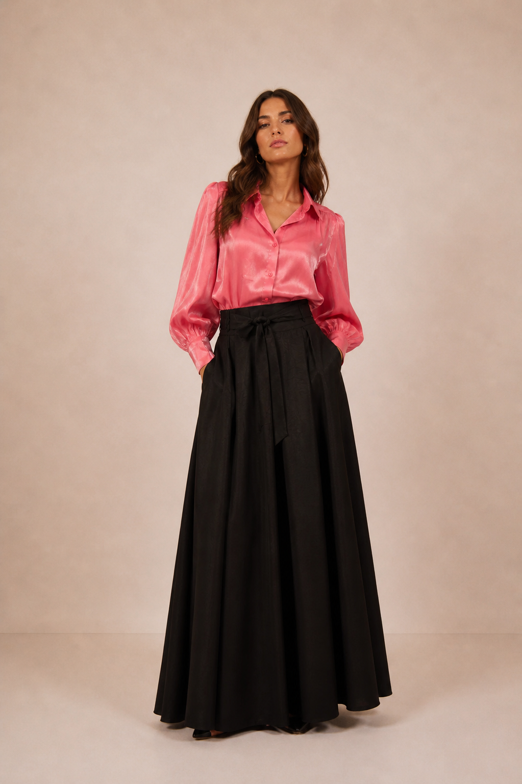 Miranda Iridescent Satin Blouse