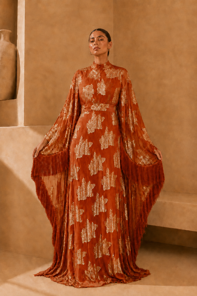 Terry Embroidered Kaftan Dress