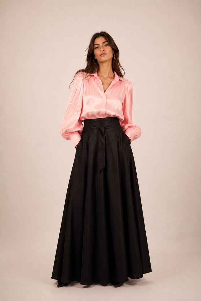 Miranda Iridescent Satin Blouse