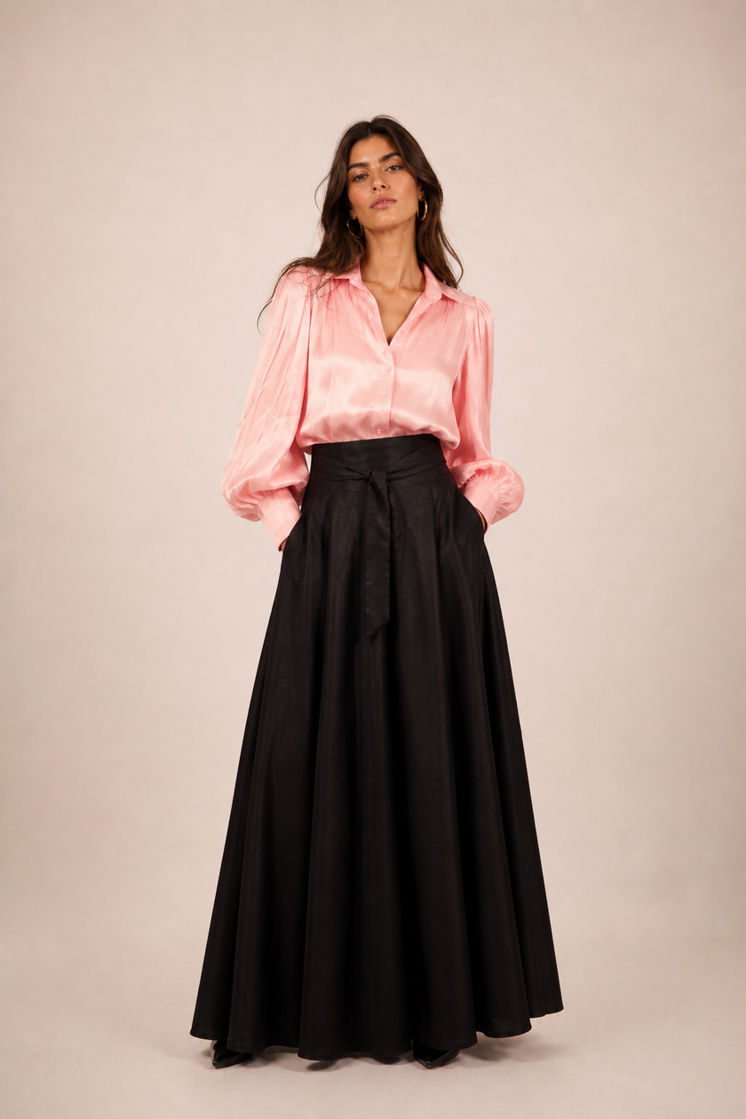 Miranda Iridescent Satin Blouse
