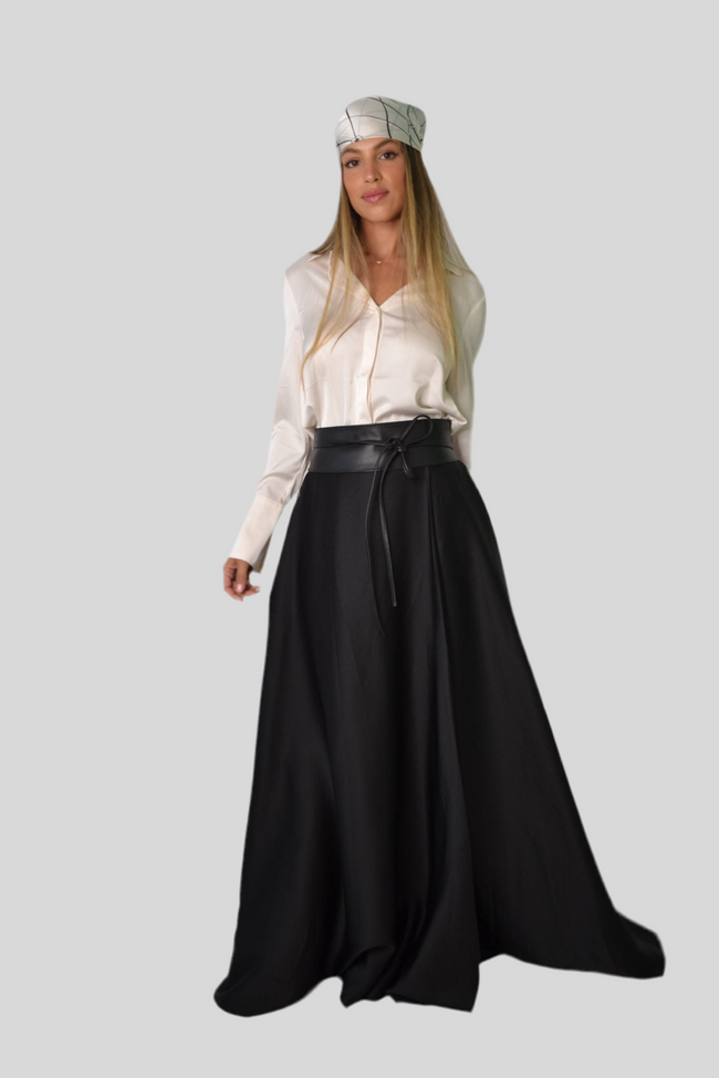 MAYA Satin maxi skirt