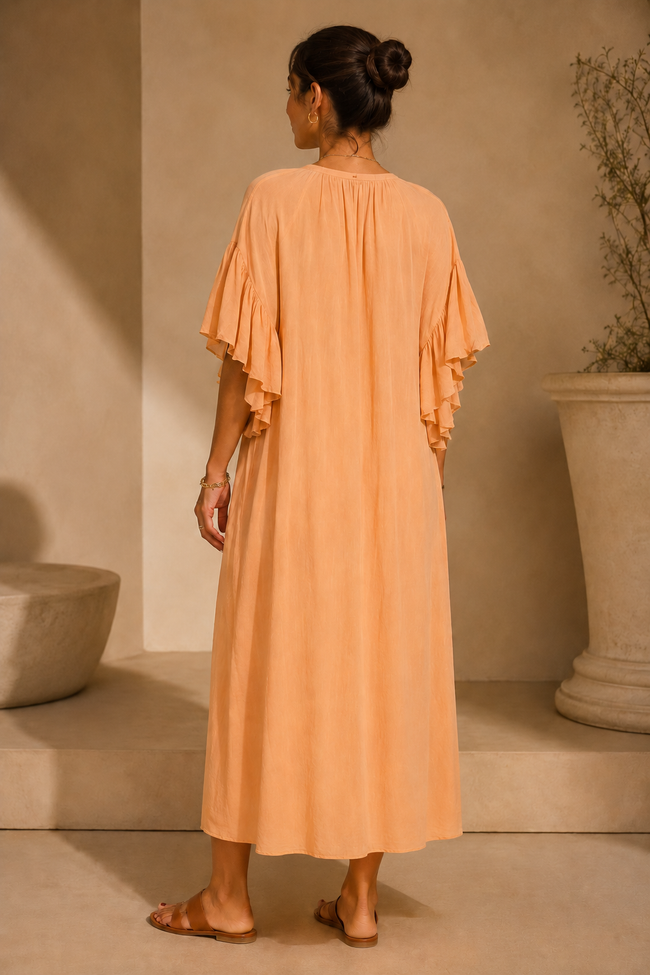 Fallone Ruffle Sleeve Dress