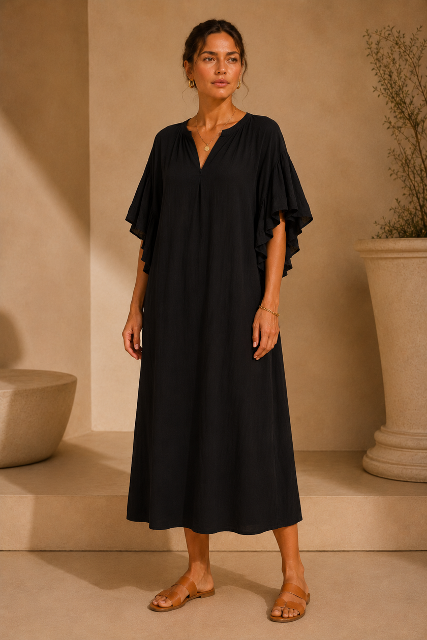 Fallone Ruffle Sleeve Dress