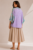 Liba Multicolor Plaid Colorblock Shirt