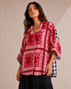 Eydel Bandana & Gingham Oversized Shirt