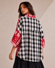Eydel Bandana & Gingham Oversized Shirt