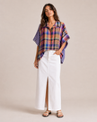 Sarit Colorblock Plaid Oversized Shirt