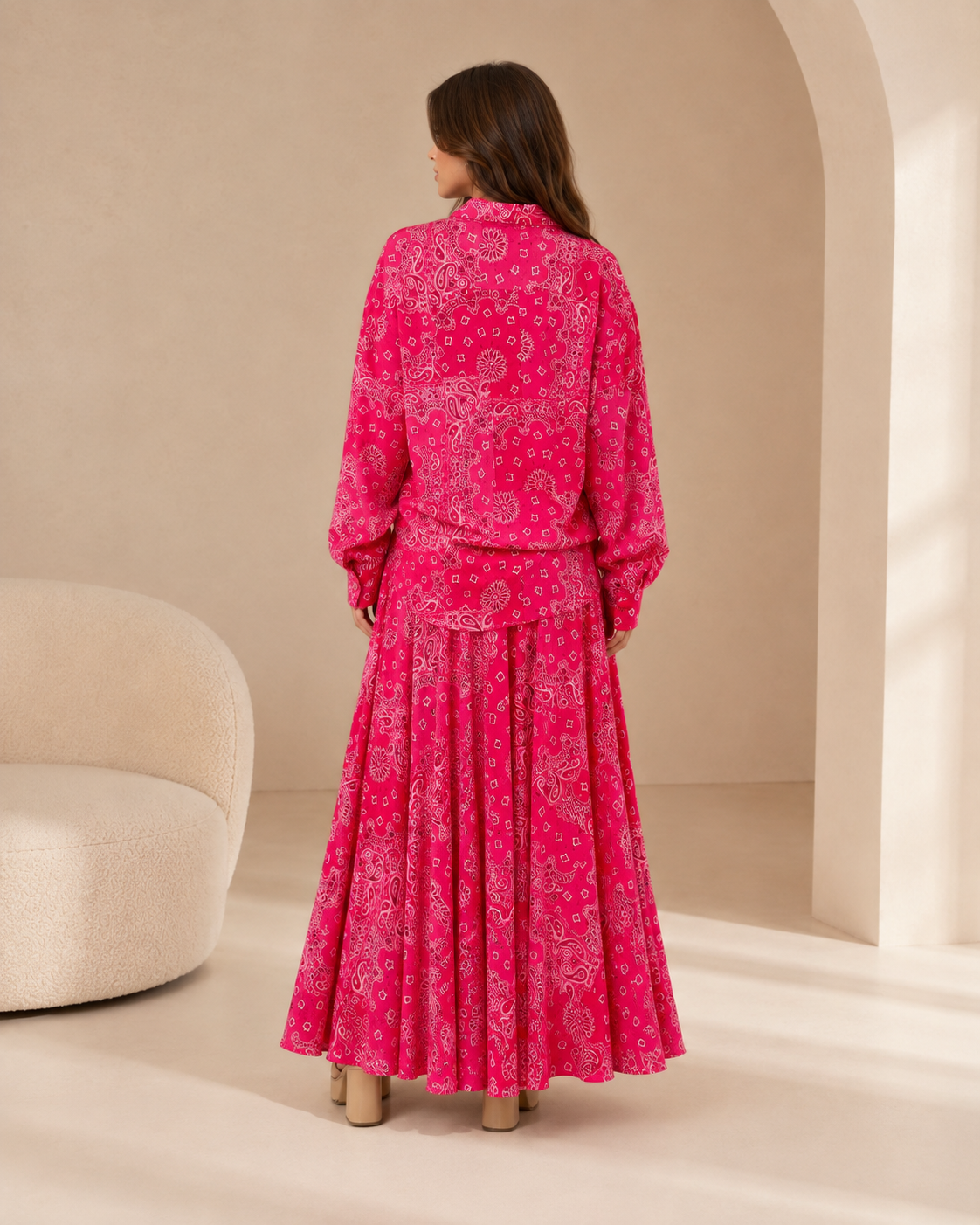 Camélia Paisley Maxi Skirt