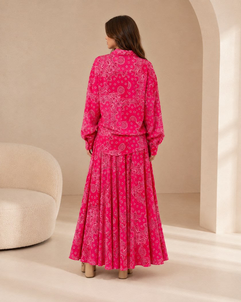 Camélia Paisley Maxi Skirt