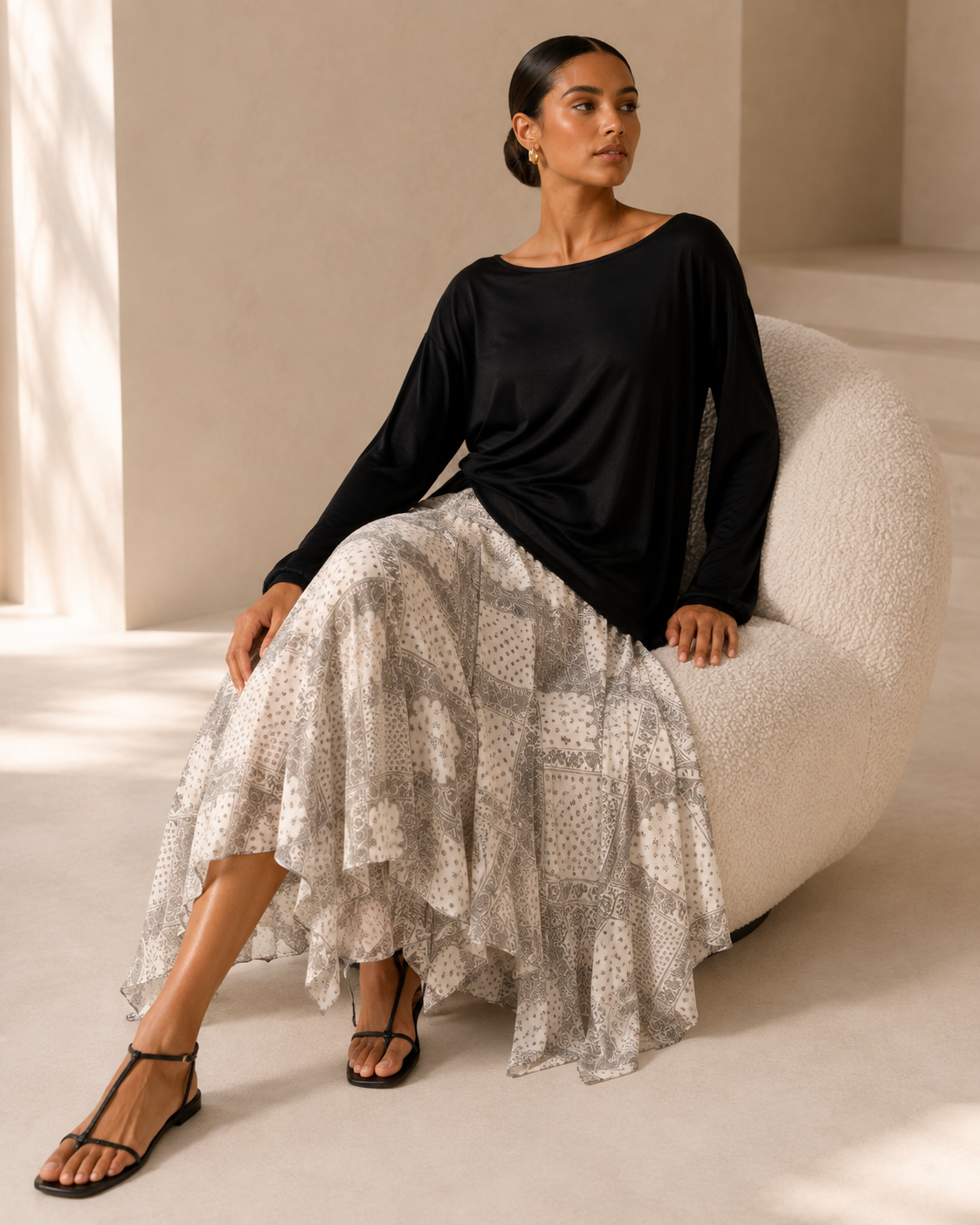 Victoire Handkerchief Hem Skirt