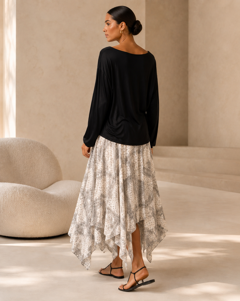 Victoire Handkerchief Hem Skirt