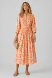 Abi Floral Pleated Midi Dress