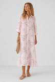 Johanna Paisley Print Shirt Midi Dress