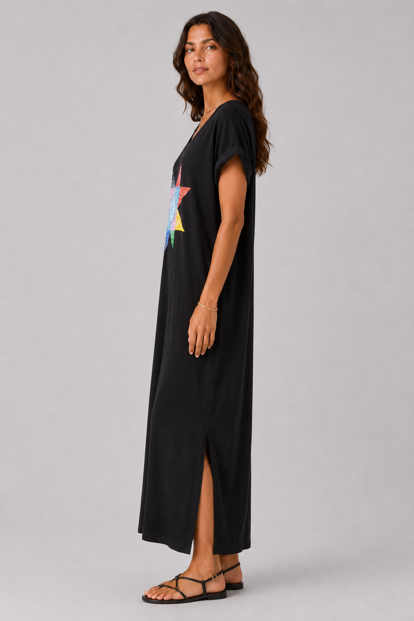 Maeva La Dolce Vida Star Print Maxi Dress