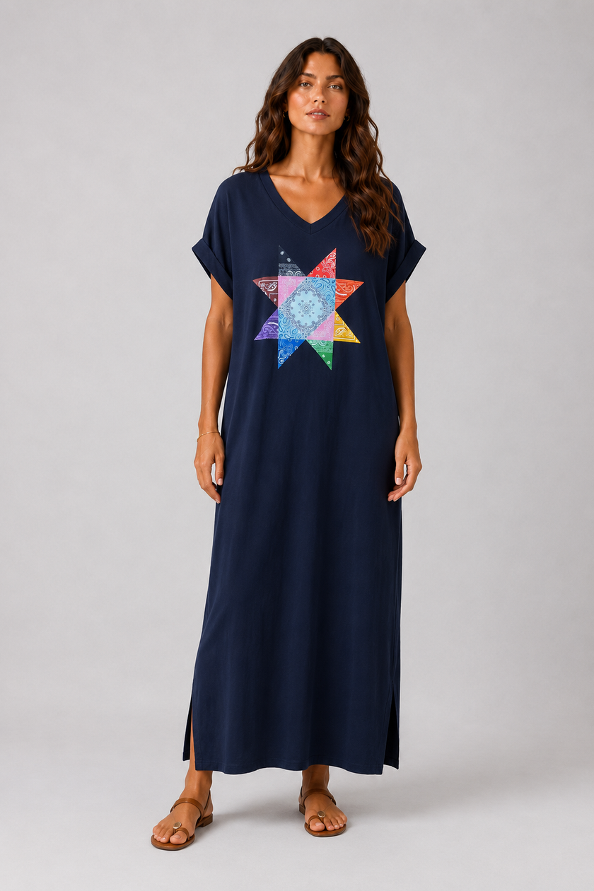 Maeva La Dolce Vida Star Print Maxi Dress