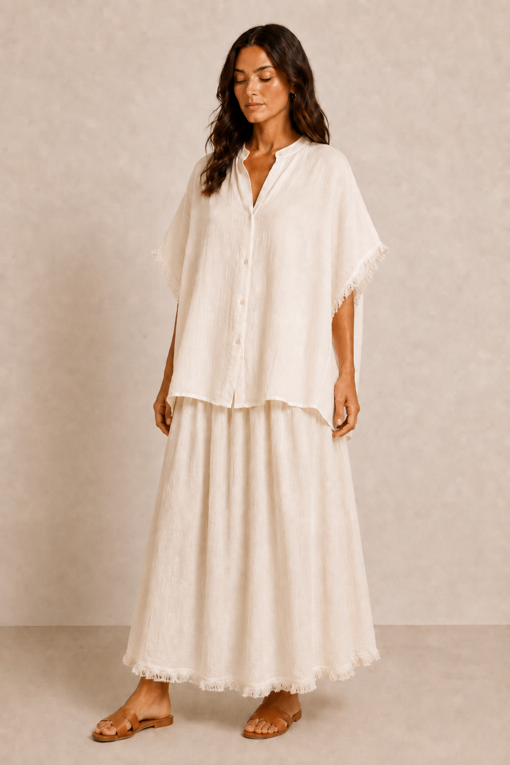 Colette Tiered Fringe Skirt