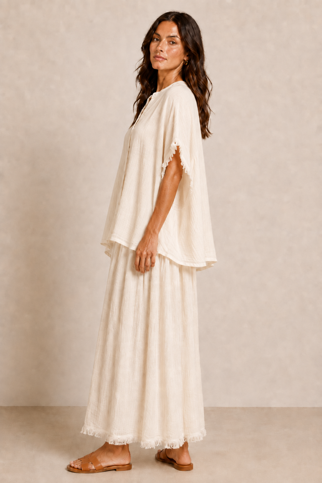 Colette Tiered Fringe Skirt