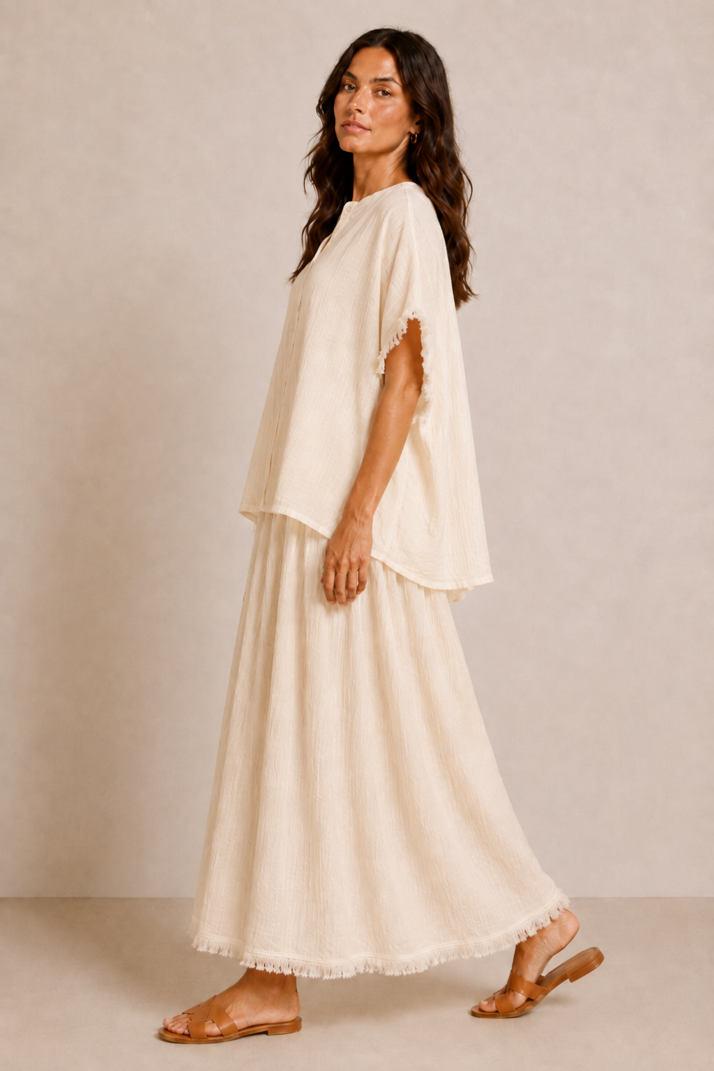 Colette Tiered Fringe Skirt