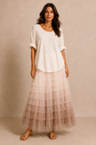 Rose Tiered Tulle Skirt