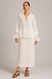 Estelle Frayed Hem Skirt