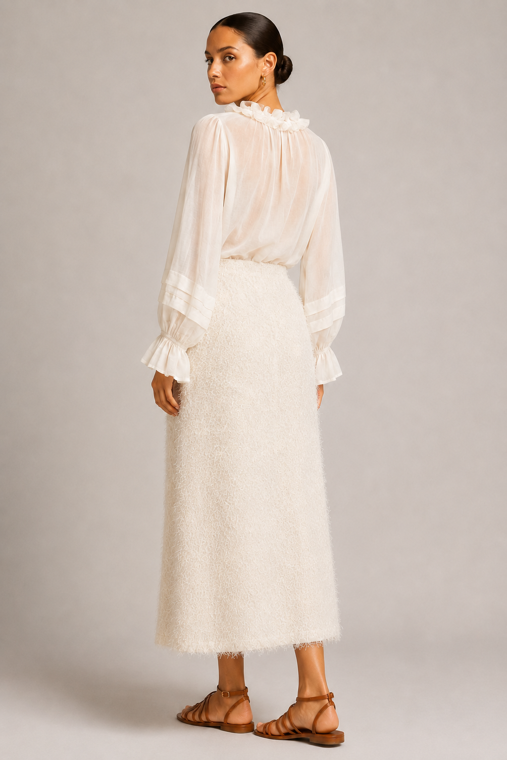 Estelle Frayed Hem Skirt