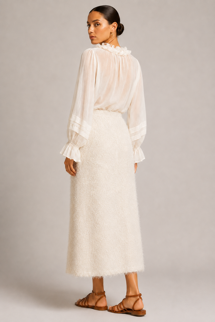 Estelle Frayed Hem Skirt