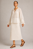 Estelle Frayed Hem Skirt