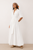 Pamela White Belted Maxi Shirt Dress