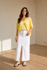 Dina Oversized V-Neck Top