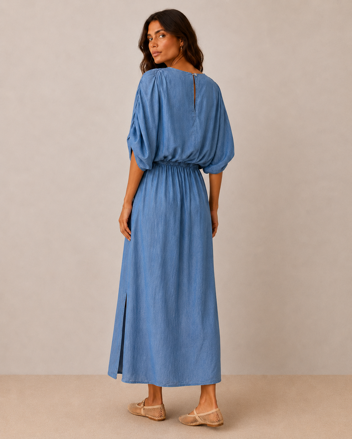 Louna Chambray Blouson Dress