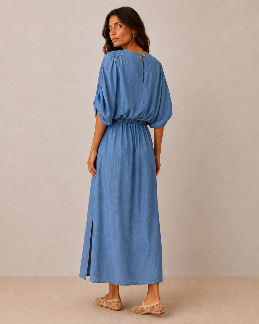 Louna Chambray Blouson Dress