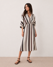 Garance Striped Wrap Dress