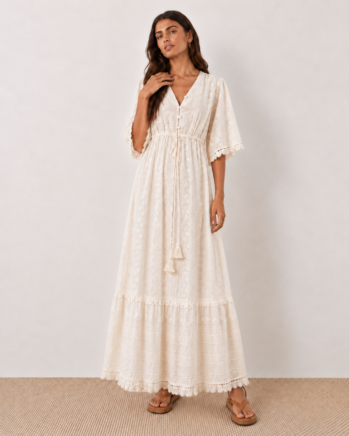 Anaïs Embroidered Boho Dress