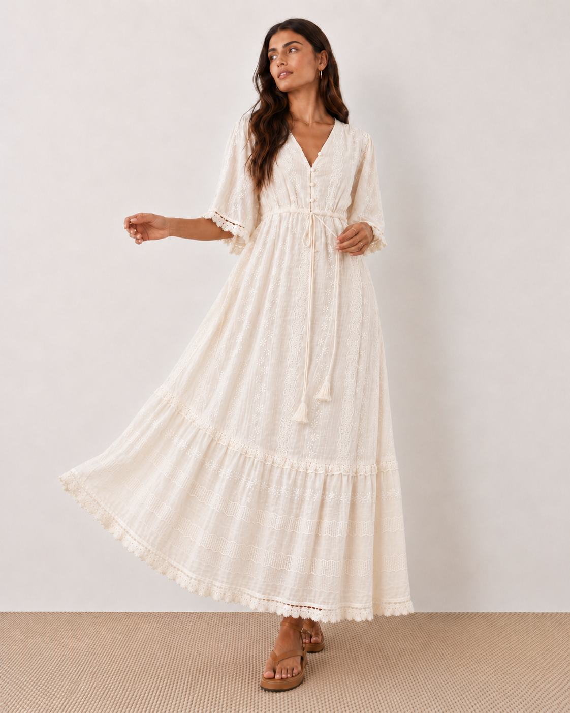 Anaïs Embroidered Boho Dress