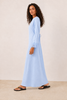 Camille Lace-Cuff Maxi Dress