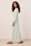 Camille Lace-Cuff Maxi Dress