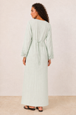Camille Lace-Cuff Maxi Dress