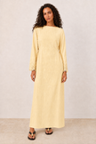 Camille Lace-Cuff Maxi Dress