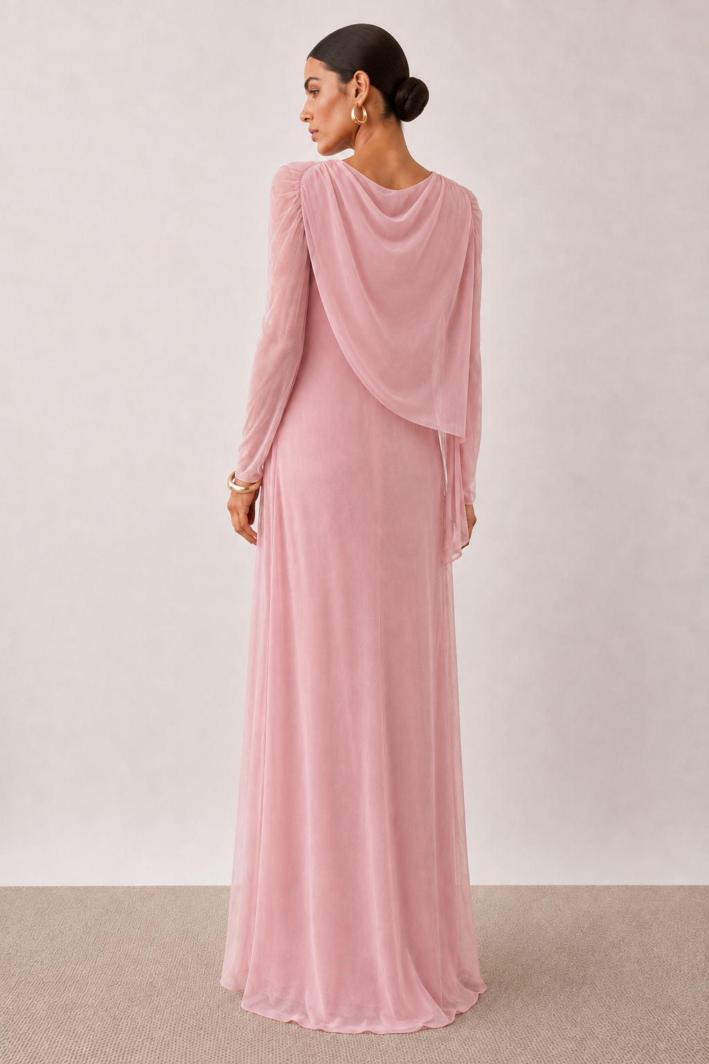 Adele Draped Cowl Maxi Dress