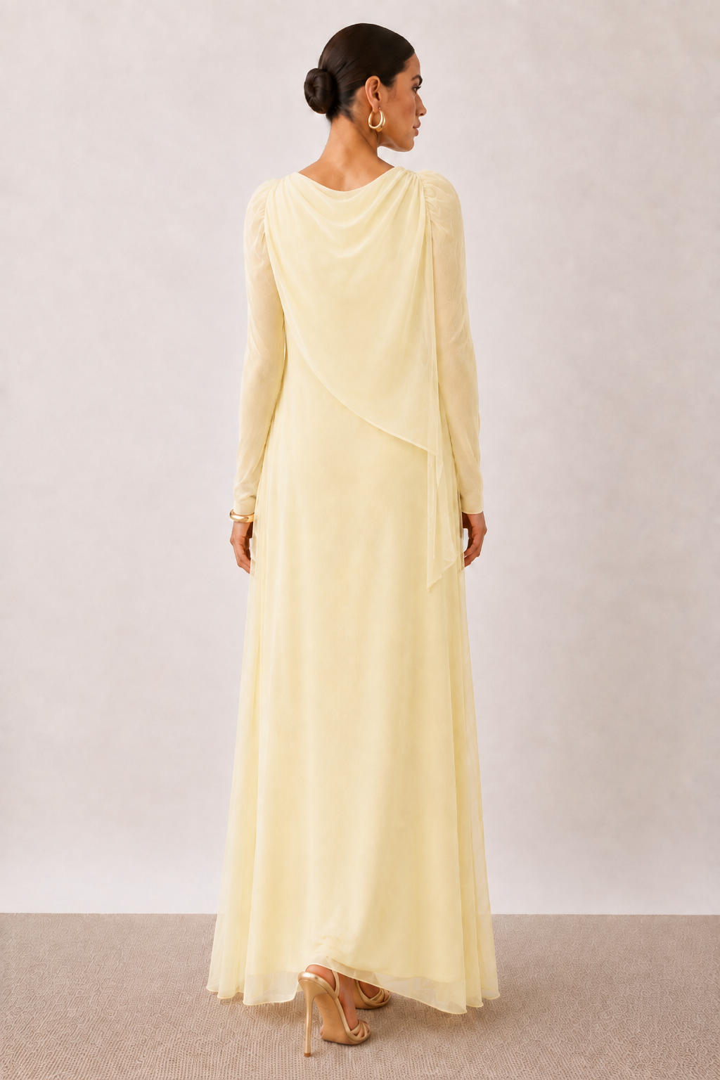 Adele Draped Cowl Maxi Dress