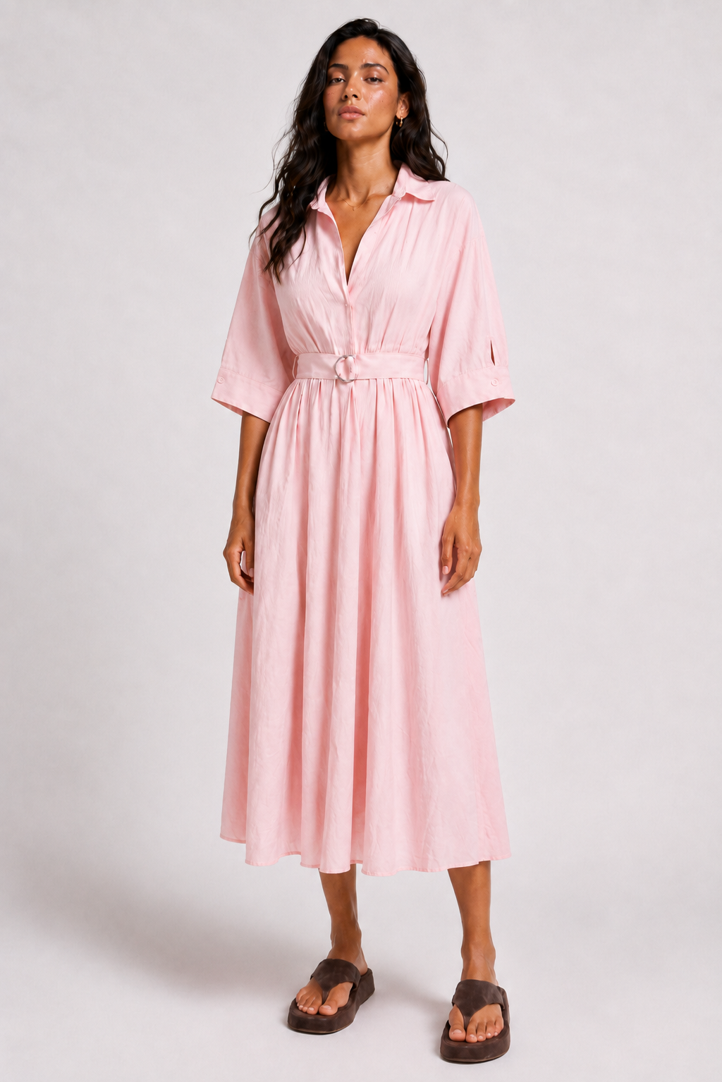 Zoé Belted Shirt Dress