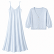Capucine Satin Slip & Cardigan Set