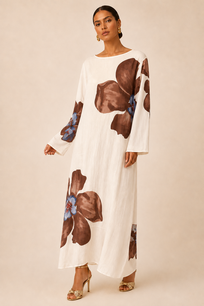 Talia Floral Kaftan Dress