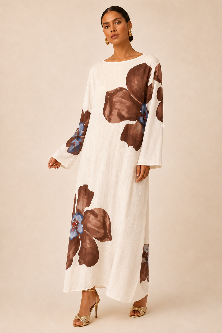 Talia Floral Kaftan Dress