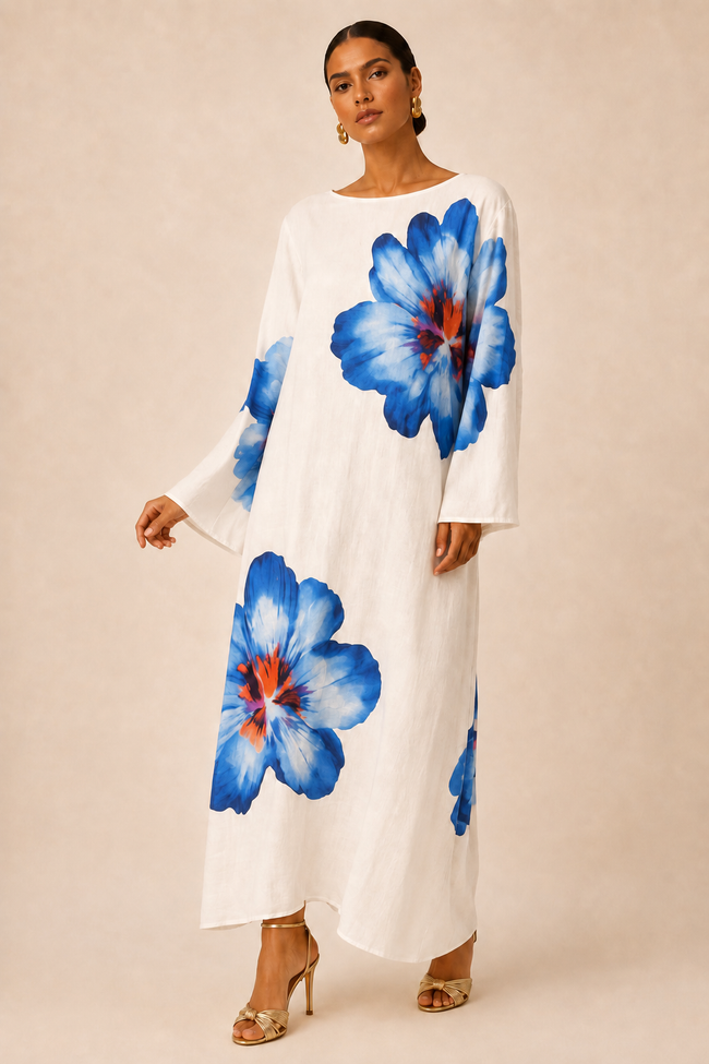Talia Floral Kaftan Dress