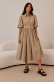 Margot Puff Sleeve Shirt Dress